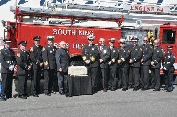 The Pentagon granted and delivered a limestone block to South King Fire and Rescue in May. The block and other elements from the World Trade Center Twin Towners