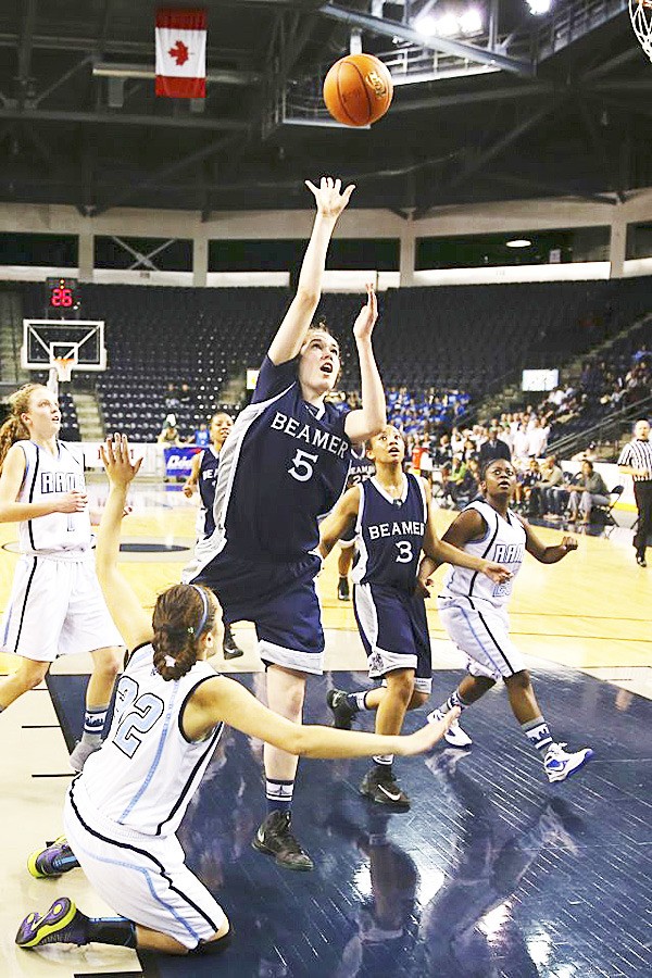 Todd Beamer junior Megan Huff finished with a game-high 28 points during a 57-56 loss to Mount Rainier Thursday in the SPSL Championship game at Kent's ShoWare Center.