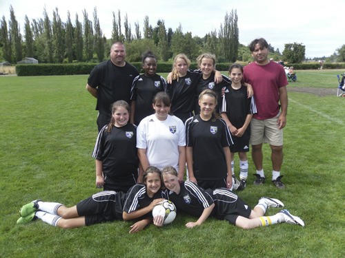 The Federal Way United Lightning '97 girls soccer team finished second at the Fort Steilacoom 5 vs. 5 Tournament Sunday. The team includes