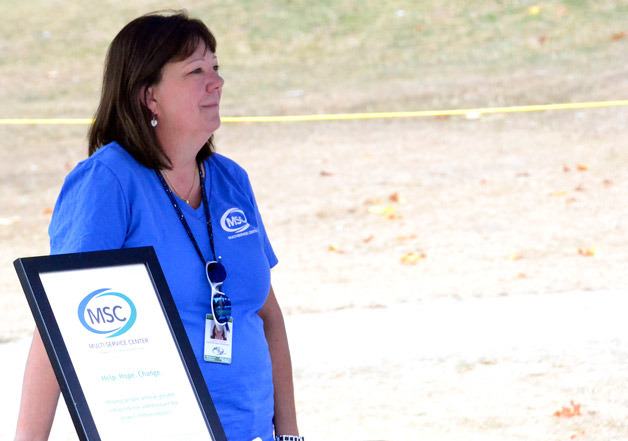 LeAnn Taylor attended the Salmon Bake on July 24 as a representative for Multi-Service Center. The Mirror selected Taylor as July's Citizen of the Month.