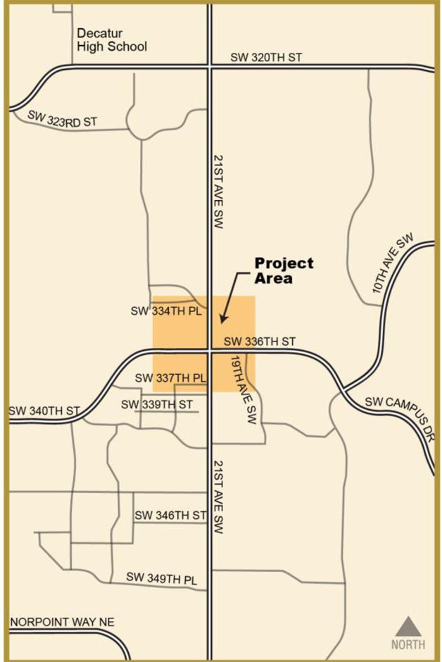 A road construction project is expected to reduce congestion at 21st Avenue SW and SW 336th Street in Federal Way.