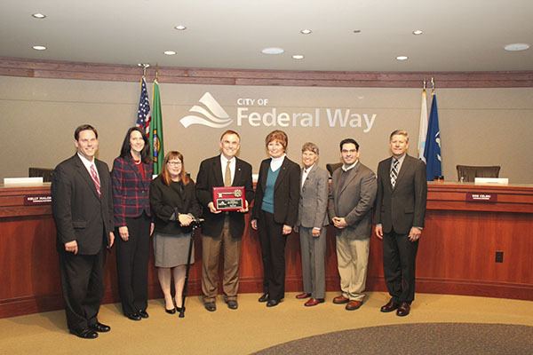 King County Councilman Pete von Reichbauer received the key to the city of Federal Way during the Federal Way City Council's January 21 meeting.