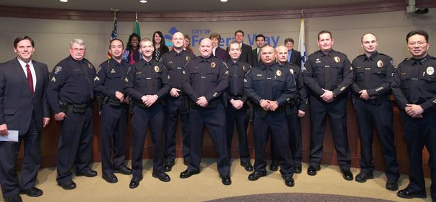 Pictured left to right: Mayor Jim Ferrell