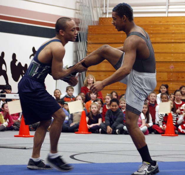 Beamer wrestlers Deshar House and Ares Carpio are 'Thing 1' and 'Thing 2' from 'The Cat in the Hat.'