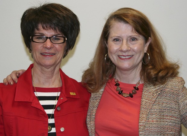 Linda Lee (left) and Pat Chesebro were honored as FUSION Volunteers of the Year for exceptional service in 2010 providing fully-furnished homes for families facing homelessness.