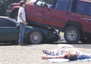 Students at Todd Beamer High School held a mock crash drill May 29.