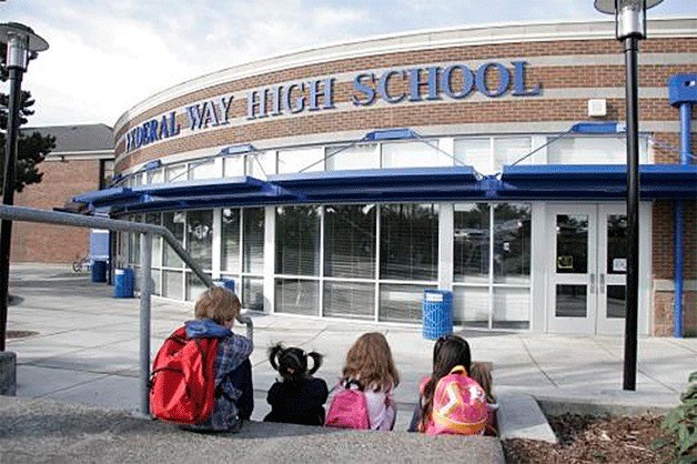 Construction crews are currently building a new Federal Way High School. The former school is pictured.