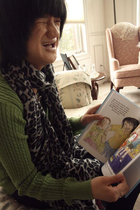 Federal Way resident Megan Johnson was named the 2011 winner of the Washington State Jefferson Award. She is shown with a copy of her book 'Growing up Different