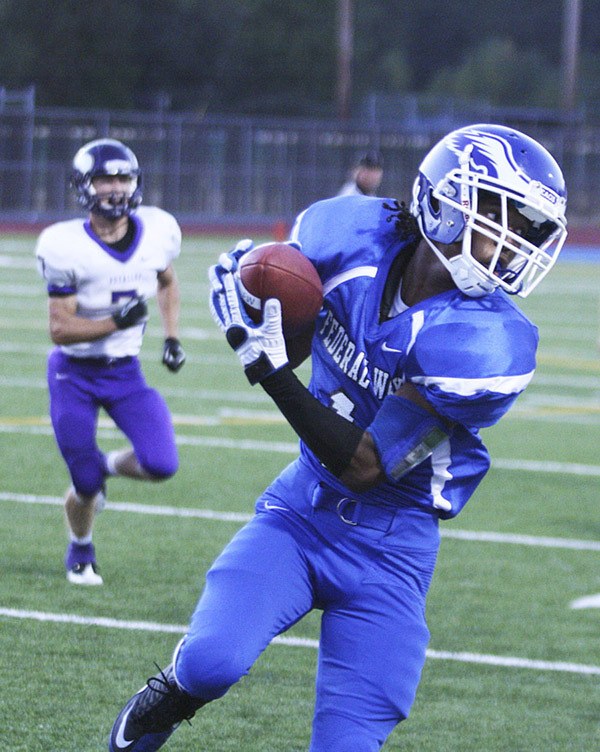 Federal Way senior wide receiver Marcel Morris will be a big part of the Eagles' offense during the 2012 season. Federal Way won the SPSL South Division title a season ago with a perfect 10-0 record.