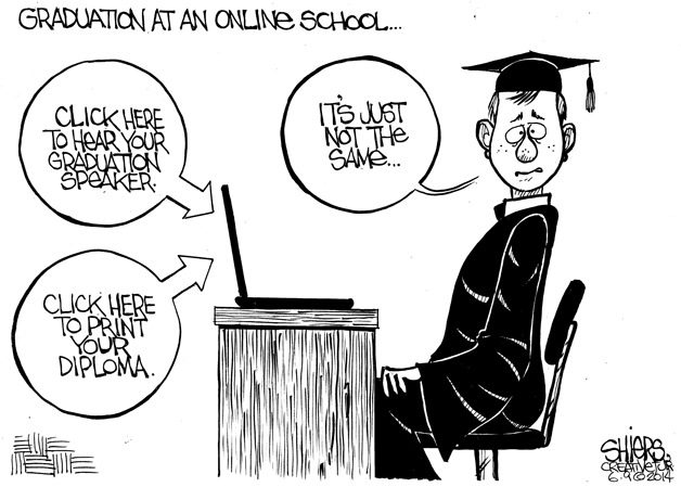 Graduation at an online school | Cartoon | Federal Way Mirror