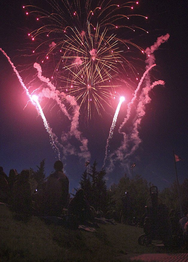 A scene from the 2012 Fourth of July fireworks show at Celebration Park in Federal Way.