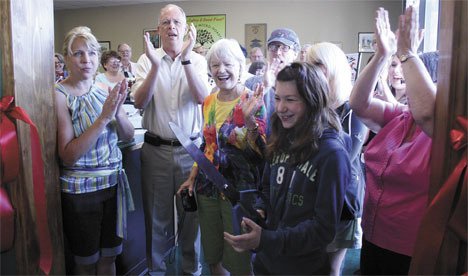 A ribbon cutting ceremony was held Saturday for the new cafe at Poverty Bay Coffee