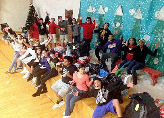 Thomas Jefferson High School students gathered items in their advisory classes to provide gifts for low-income families during the holiday season.