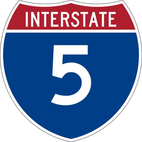 Interstate 5 runs from Mexico to Canada and passes through Federal Way.