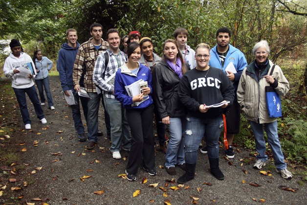 Jill Thomas and her Northwest Ecology class from Green River Community College toured the West Hylebos Wetlands Park on Oct. 4. Thomas regularly takes her classes to the Federal Way site.