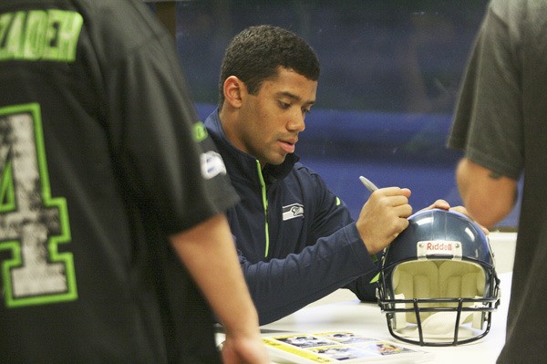 Russell Wilson Signed Seattle Seahawks Football - Kent Youth