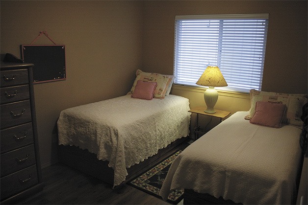 A furnished bedroom as seen at one of FUSION’s properties in Northeast Tacoma.