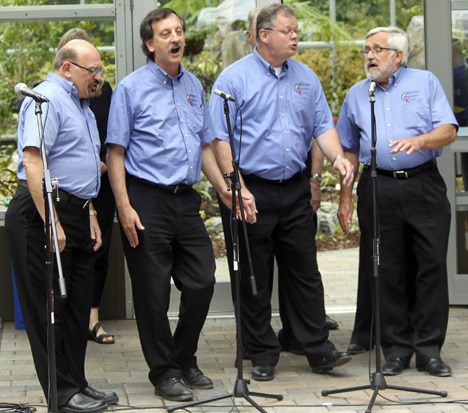 A quartet from the Harmony Kings Barbershop Chorus croons away Sept. 17 at Arts in the Garden