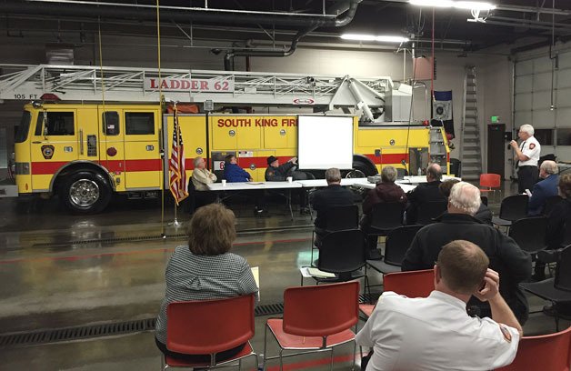 Fire commissioners were presented with a $53.7 million bond proposal for the April ballot Tuesday.