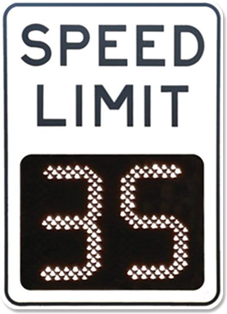 Example of the variable speed limit signs that will be installed in Federal Way school zones.