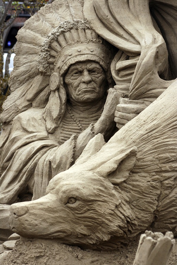 Sculptures from the doubles competition are now on display in Federal Way.