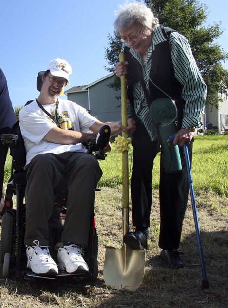 Terry Norman and his mother