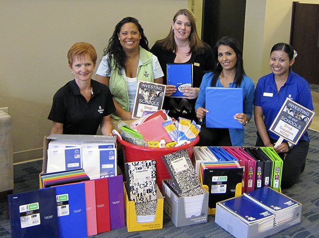 Heritage Bank partnered with Grace Church and South King Fire and Rescue to collect school supplies.