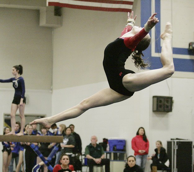 Thomas Jefferson senior Madi Kellar returns as one of the best all-around gymnasts in the state. She placed fifth in the state last year and helped the Raiders finish third as a team.