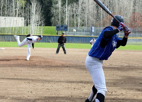 Decatur's Kaiden Jacobs pitches to Federal Way's Calvin Turchin in the first inning of Tuesday's game. Turchin would drive in two runs on the at-bat.