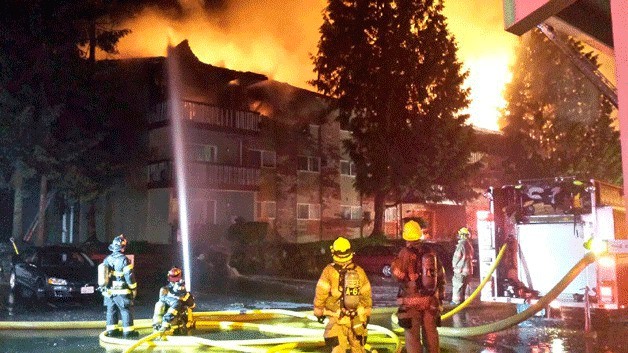 South King Fire and Rescue firefighters battled a blaze on June 13 at a Federal Way apartment complex