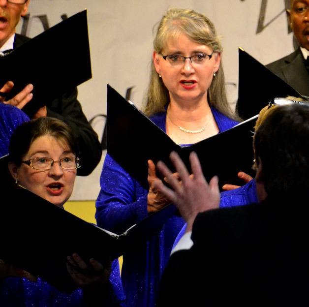 Federal Way Chorale singers entertain the crowd during a recent fundraiser for the PAEC.