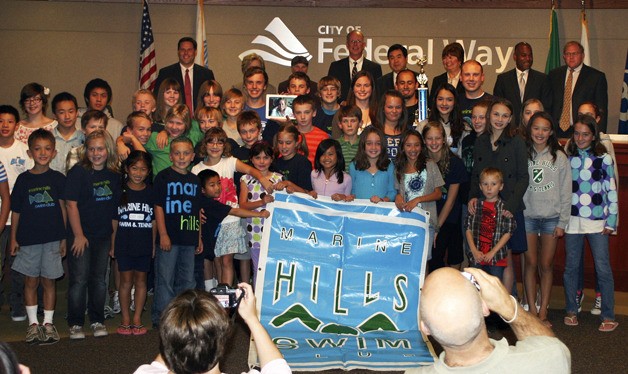 The Marine Hills Swim Club was honored at the Federal Way City Council meeting on Sept. 20.