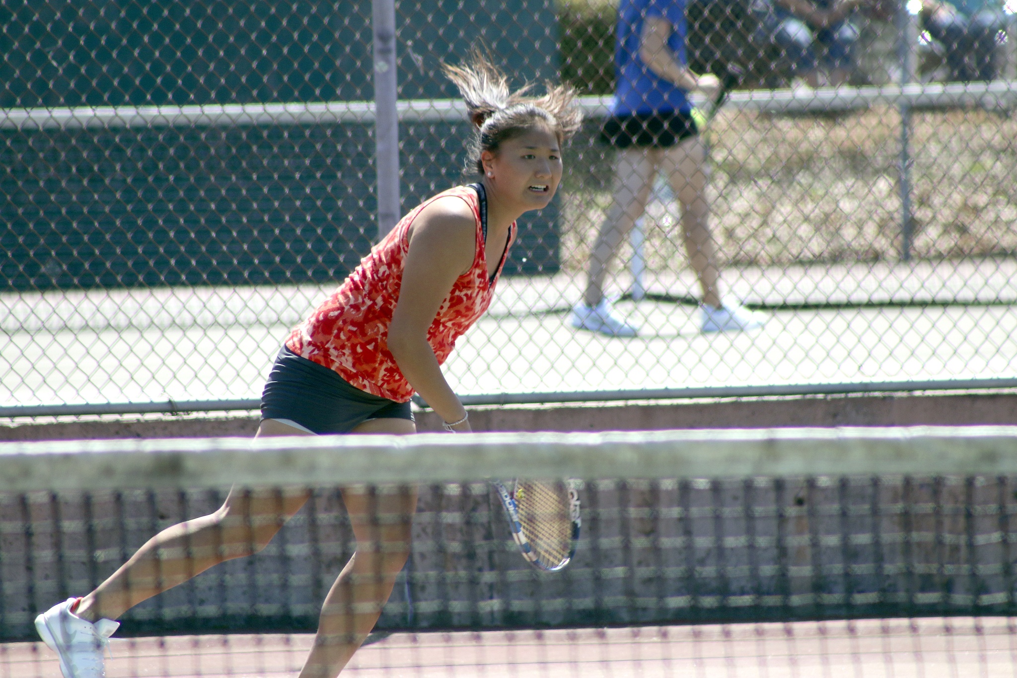 Crystal Lee serves during the South Puget Sound League Central tournament on May 6 at Thomas Jefferson High School. Lee finishes her career a perfect 20-0 in the SPSL tournament. TERRENCE HILL