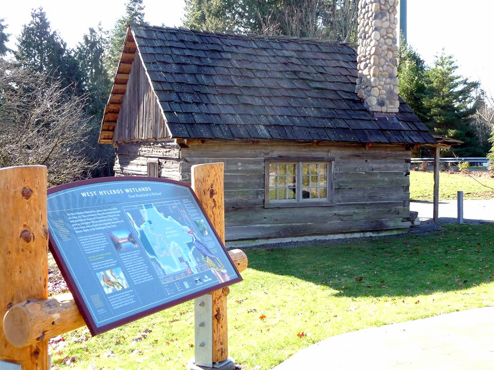 The Barker cabin can be found at the West Hylebos Wetlands Park. Courtesy Historical Society of Federal Way