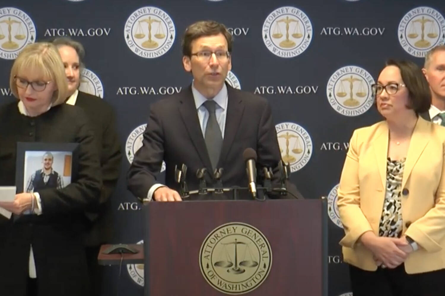 Attorney General Bob Ferguson (Screenshot from video press conference)