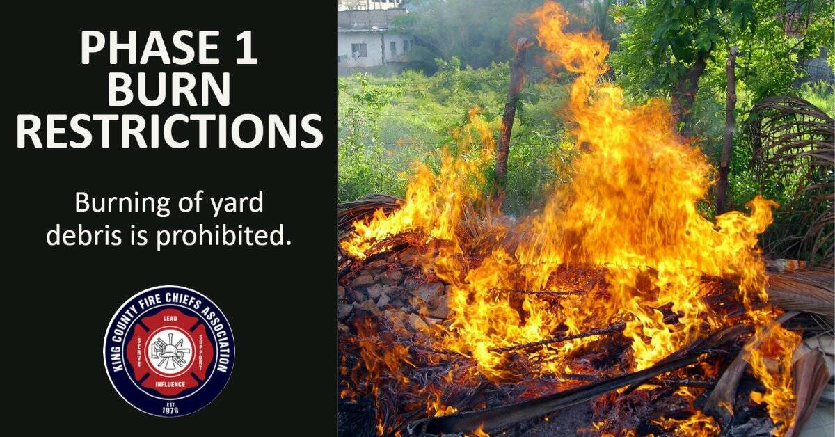 King County phase 1 burn ban goes into effect, prohibits burning yard