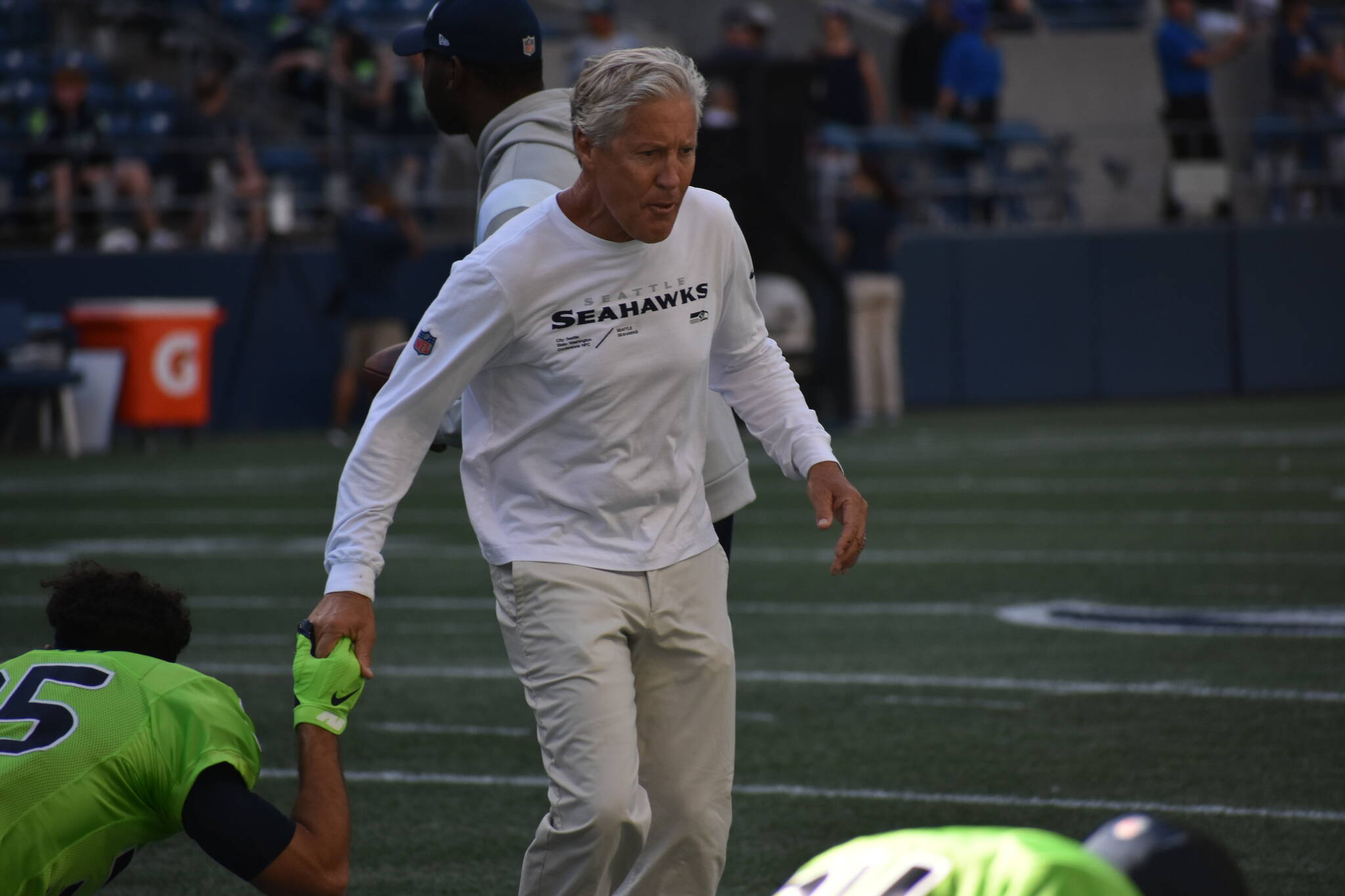 PHOTOS: Seahawks Host USAA Combine At Lumen Field