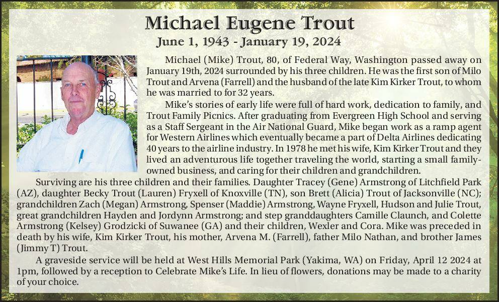 Michael Eugene Trout | Obituary