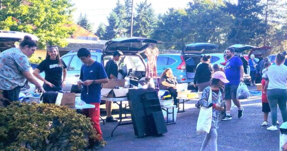 Many people donated items to the first free market. Photo provided by the Federal Way United Methodist Church