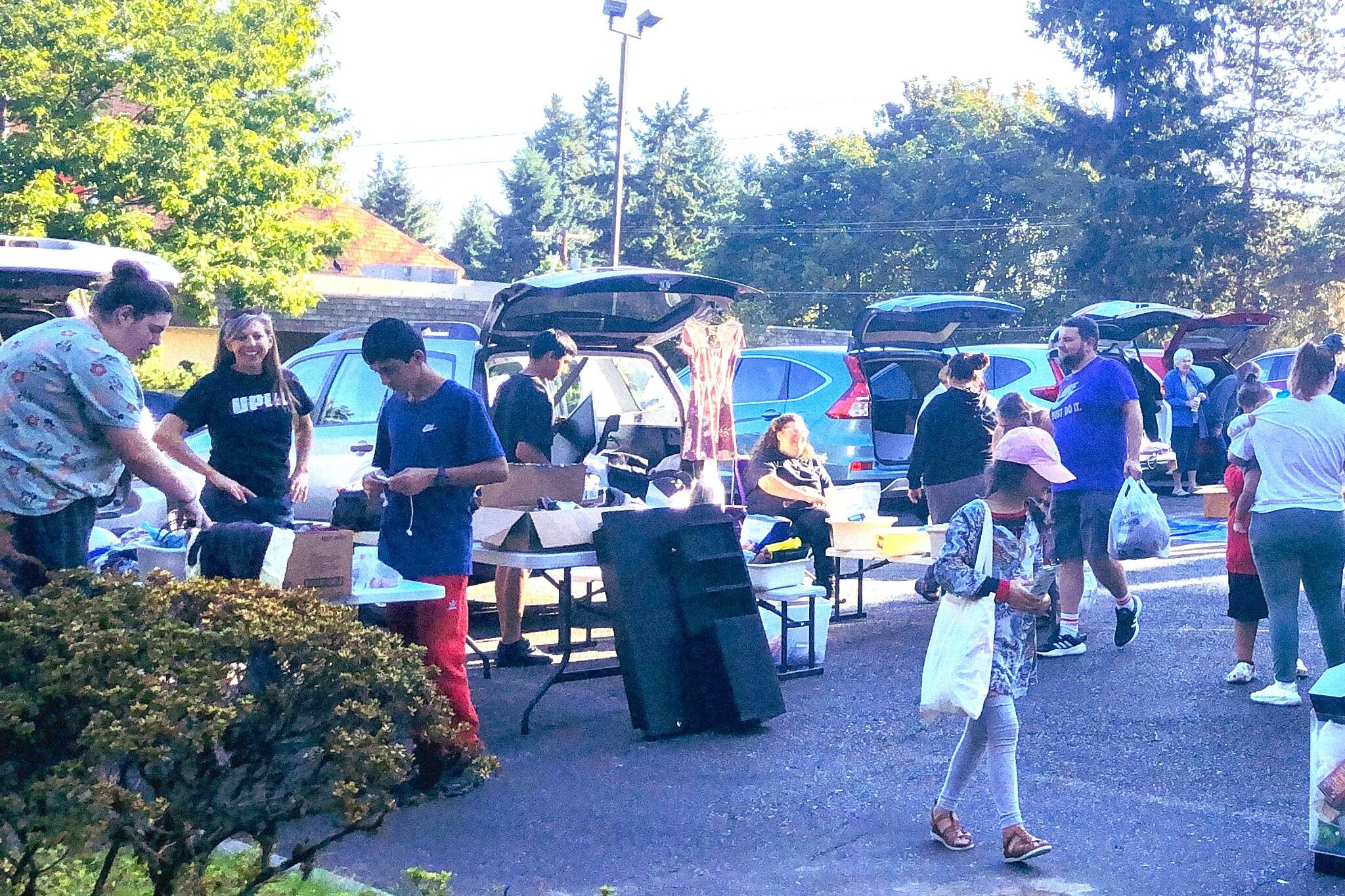 Many people donated items to the first free market. Photo provided by the Federal Way United Methodist Church