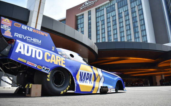 Ron Capps’ funny car was on display outside the Muckleshoot Casino and Hotel. Ben Ray / Sound Publishing