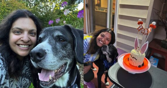 Suman Kamath with her dog Toby. Photo courtesy of Suman Kamath