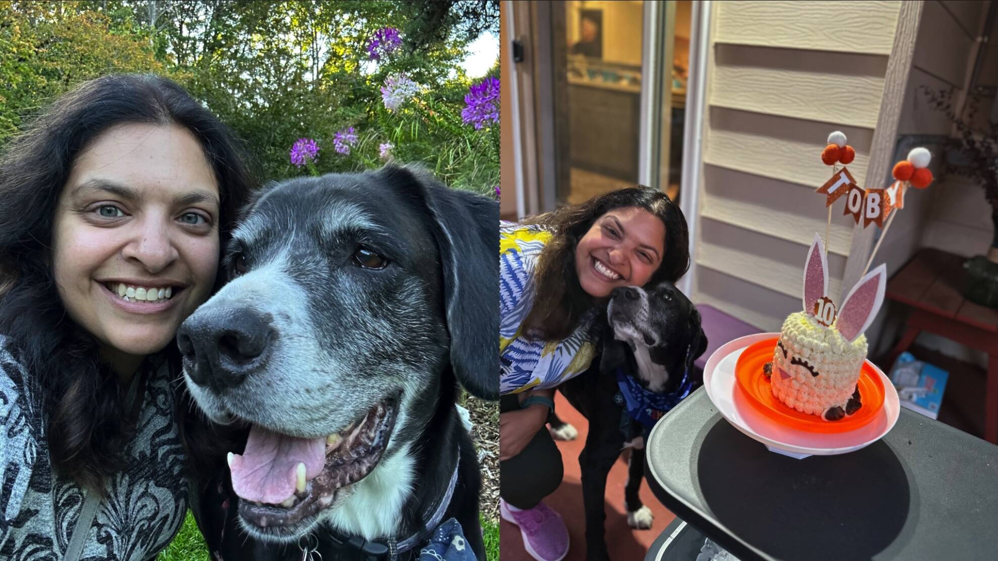 Suman Kamath with her dog Toby. Photo courtesy of Suman Kamath