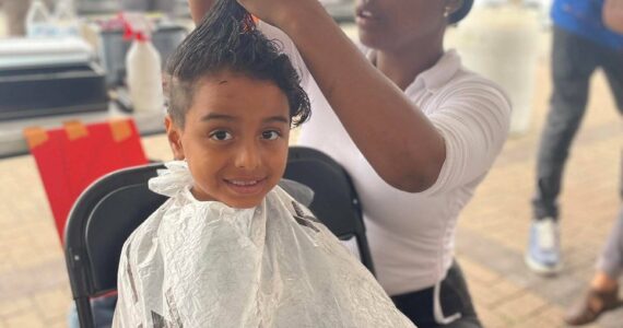 Over 200 haircuts were given out in 2023; this year hairstylists and barbers want to give out 500 free haircuts for Federal Way students. Photos courtesy of Bella Red Salon