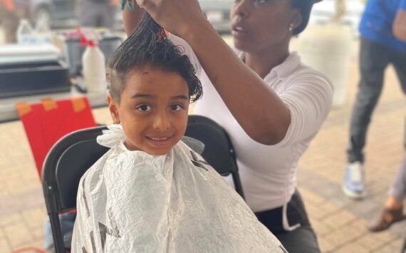 Over 200 haircuts were given out in 2023; this year hairstylists and barbers want to give out 500 free haircuts for Federal Way students. Photos courtesy of Bella Red Salon