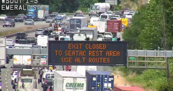 The scene on June 26 on I-5 in Federal Way. Photo courtesy of WSDOT