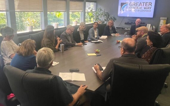 The Greater Federal Way Chamber of Commerce recently hosted a roundtable discussion with U.S. Rep. Adam Smith. Courtesy photo