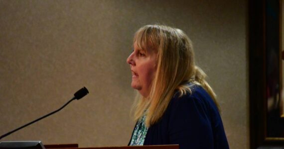 Community member Barbara Marsh spoke up about a concern over RV regulations in Federal Way and her feedback is now being implemented in a law change. Photo by Bruce Honda.