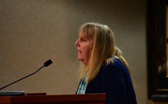 Community member Barbara Marsh spoke up about a concern over RV regulations in Federal Way and her feedback is now being implemented in a law change. Photo by Bruce Honda.