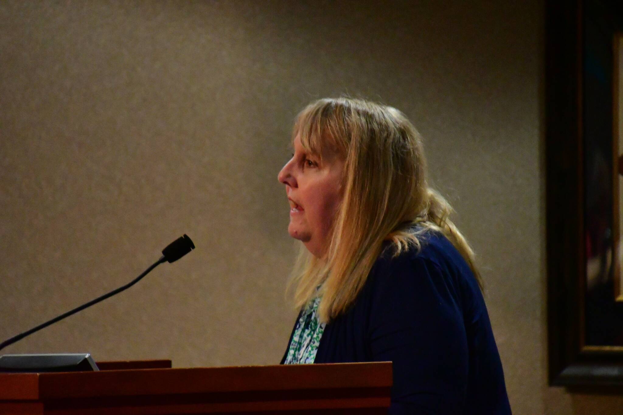 Community member Barbara Marsh spoke up about a concern over RV regulations in Federal Way and her feedback is now being implemented in a law change. Photo by Bruce Honda.